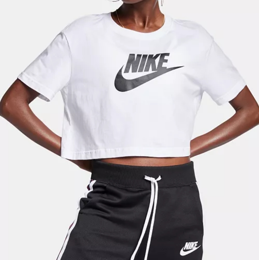 Women's Sportswear Cotton Logo Cropped T-Shirt